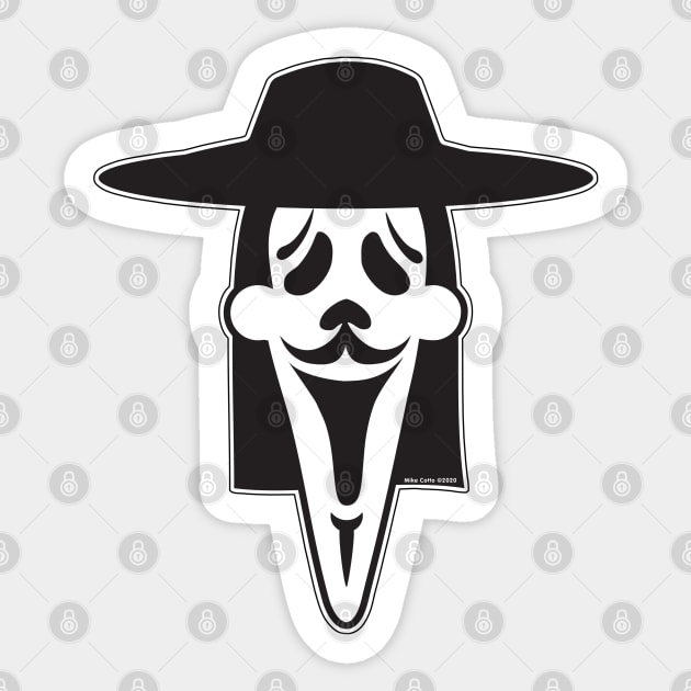 Pachuco Scream Sticker by MikeCottoArt